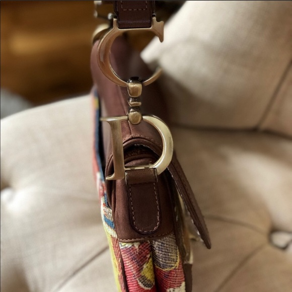 Authentic RARE Vintage Christian Dior Kilim Saddle Bag - Picture 3 of 16
